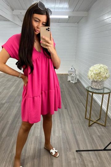 Hot Pink Swing Dress