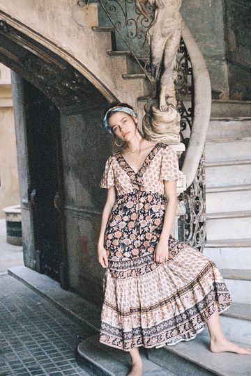 Abigail Maxi Dress in Raven