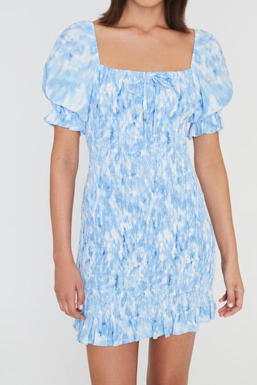 Magnolia Mini Dress Roos Tie Dye - Blue - Final Sale