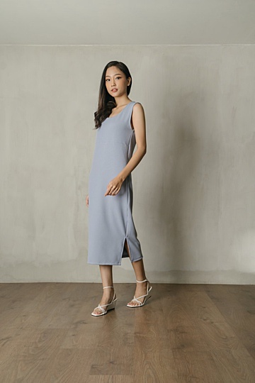 Paloma Knit Midi Dress in Powdery Lilac