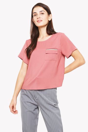 Striped Pocket Top