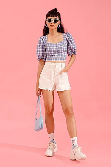 Áo croptop tay phồng