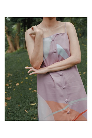 Maya Dusty Pink Print Dress