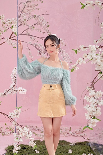 Green Furry Top