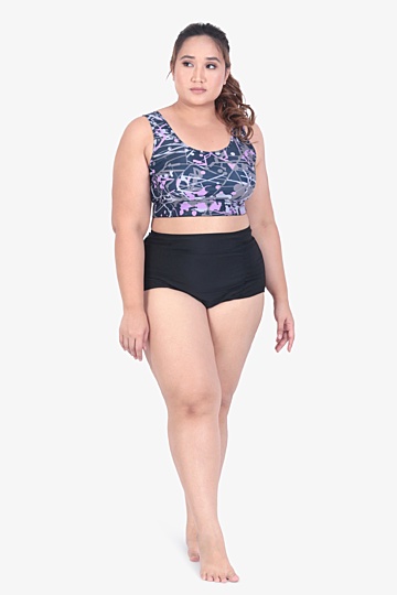 Slush Wide Coverage Swimming Bikini Top - Pink Splatter