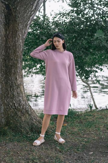 Sophia Knit Dress Dusty Pink