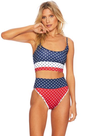 Eva Top Patriotic Polka Dot