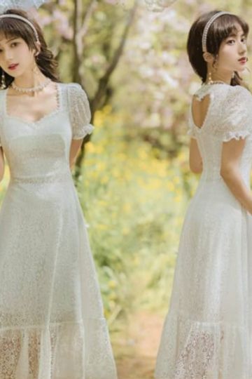 Lace Dress Love Back