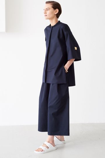 DAWSON CROPPED NAVY TROUSER
