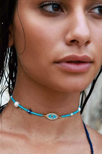 Azure Evil Eye Necklace
