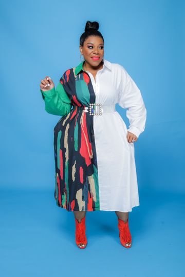 Half Painted Tunic Dress