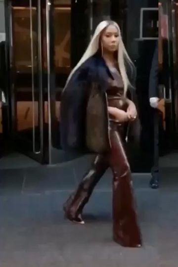 Angelys Balek Leather Jumpsuit as Worn by Tamar Braxton