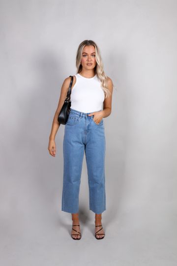 COBAIN WIDE LEG JEANS BLUE