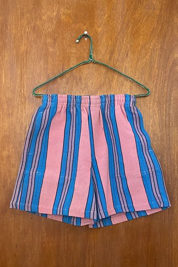 Pink Turquoise Canopy Stripe Shorts - XS/S