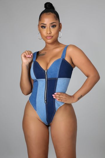 Denim Mid stretch bodysuit