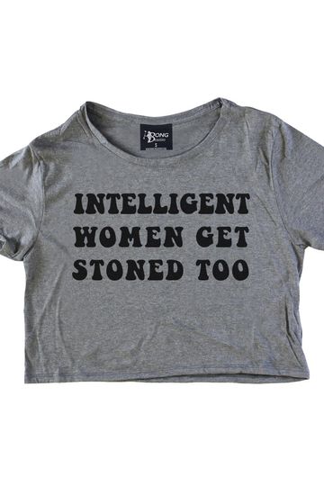 Intelligent Women Grey Crop Top