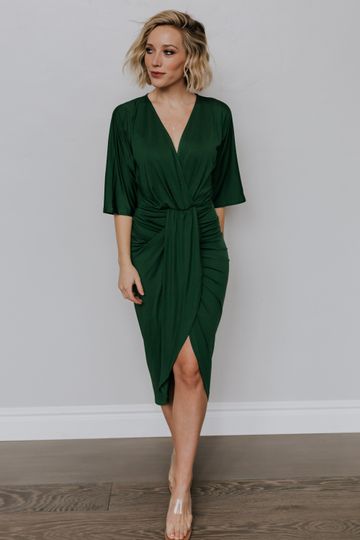 Mimi Midi Dress | Hunter Green