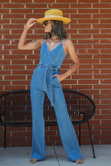 Yacht Club Denim Jumpsuit