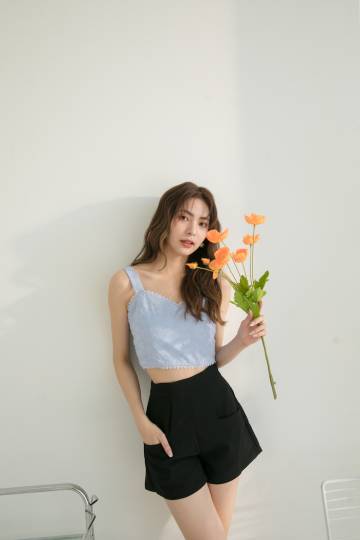 Ing Crop Top in Blue