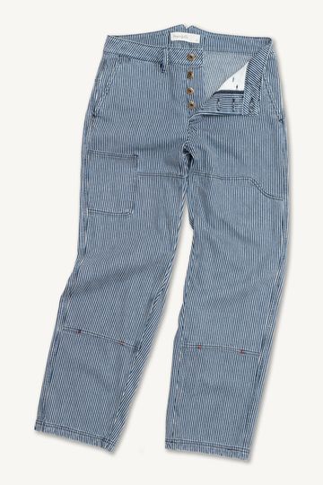The Courier Pant in Indigo Hickory Stripe | Original Wash