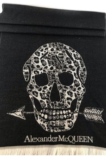 Alexander McQueen Jaguar/Skull double sided shawl