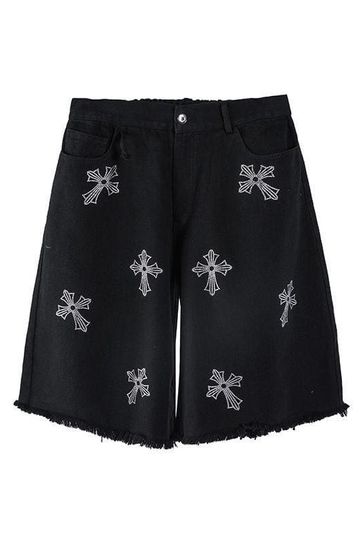 Chrome Hearts Rhinestone Cross Shorts