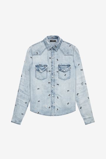 EMBROIDERED PAISLEY SHIRT - LIGHT VINTAGE