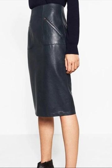 Zara Leather Pencil Skirt Size Small