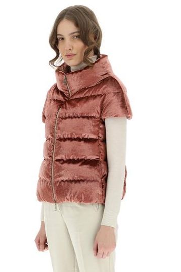 Herno Crystal Velvet Short Sleeve Jacket - Rosa