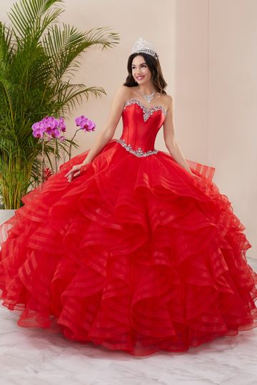 Layered Strapless Quinceanera Dress by Fiesta Gowns 56411 (Size 18 - 30)