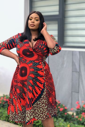 Julisha African Ankara Wrap Dress