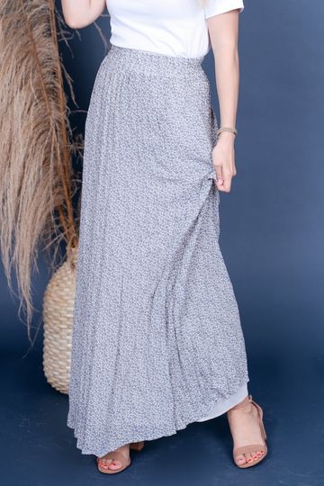 Blue Mirage Floral Maxi Skirt