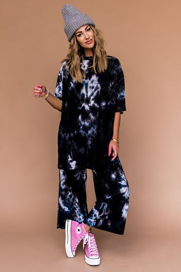 LALA ORIGINAL DESIGN: Lex Ribbed Playsuit in Cool Girl Tie Dye *RESTOCKING SOON*