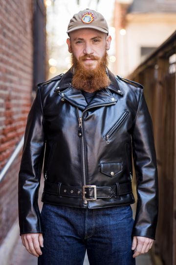 Schott NYC 618HH Horsehide Perfecto Leather Jacket - Black