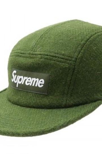 Supreme Harris Tweed Camp Cap Green