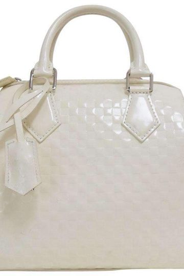 Louis Vuitton Limited Edition Cream Damier Facette Speedy Cube Bag