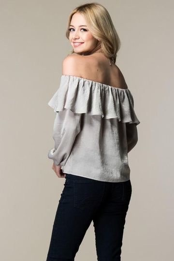 Birch Off Shoulder Ruffled Top