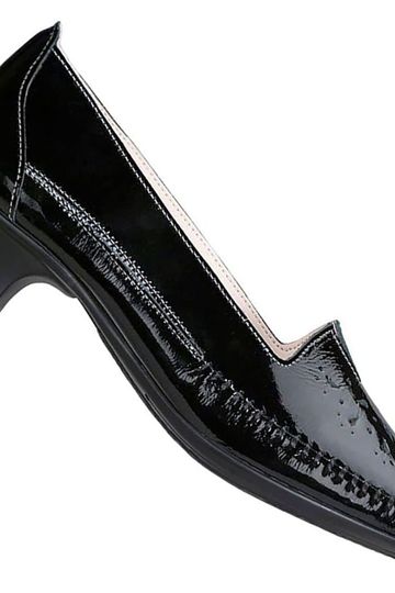 SAS Shoes - Sonyo Block Heel Dress Moccasin Pump - Womens Vcut Floral Cutout Dress Shoes