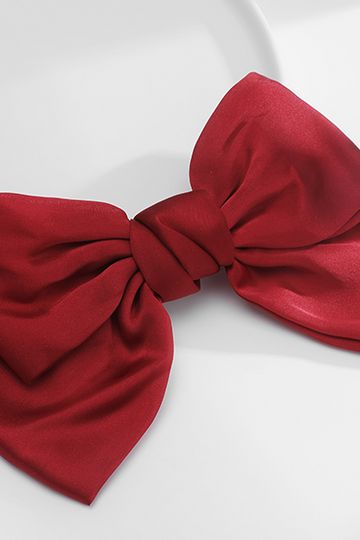 Silky Soft Big Hair Ribbon Barrette Clip