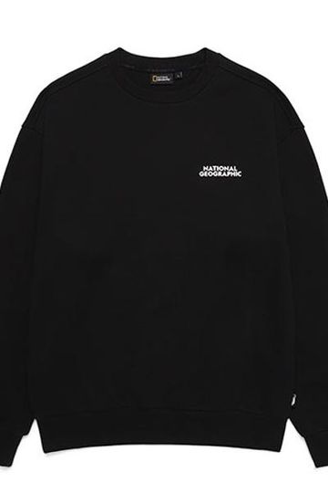 National Geographic N204USW970 Artwork Semi Overfit Sweatshirt CARBON BLACK