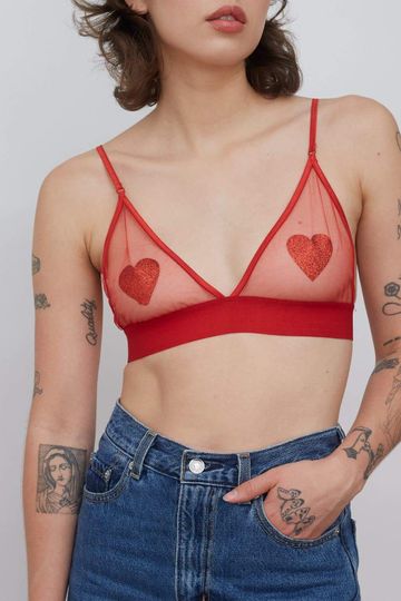 Mesh Heart Bralette