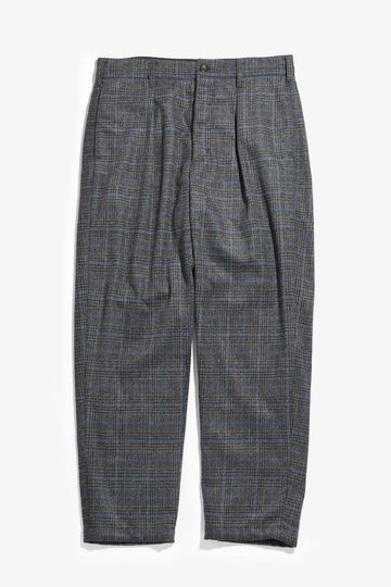 Engineered Garments Carlyle Pant - Dk. Grey/Blue Poly Wool Glen Plaid