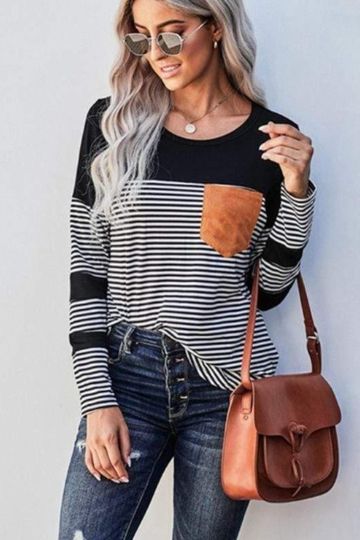 Stripe Long Sleeve Top