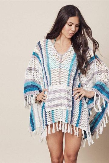 Striped Bikini Cover Up