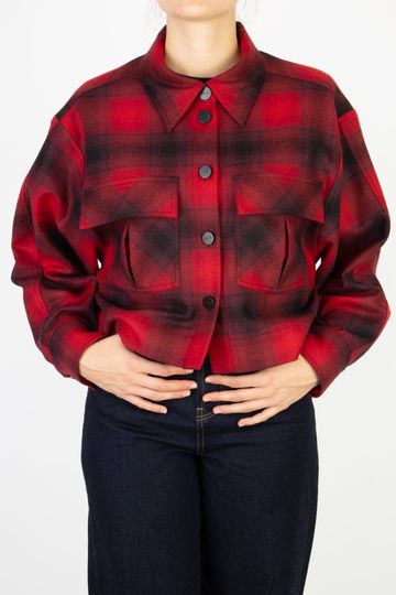 ROHE SHIRT MARTINA BLOUSE BLACK/RED