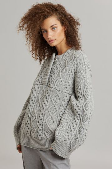 Tilou Knit Pullover - Heather Grey