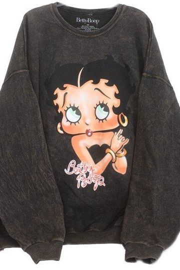 Betty Boop PLUS Size 3X Burnished Brown Crewneck Sweatshirt