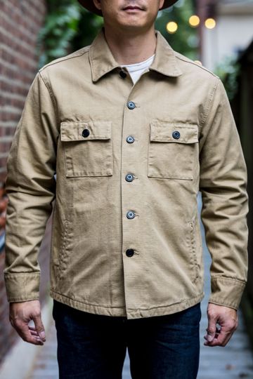 C.O.F. Studio Mechanic Jacket - Kuroki Canvas Khaki Beige