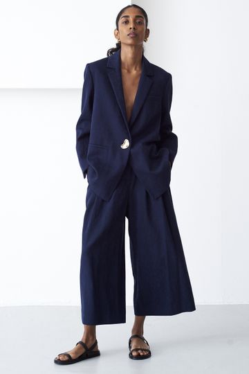DAWSON NAVY JACQUARD TROUSER