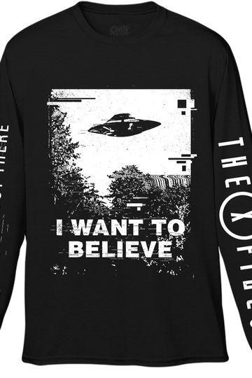THE X-FILES: I BELIEVE - LONG SLEEVE SHIRT (GLOW IN THE DARK)
